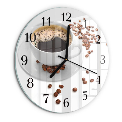 Wanduhr rund Kaffee