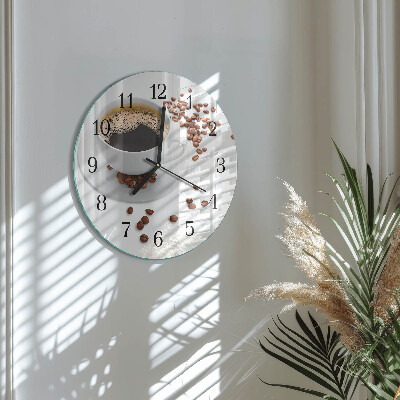 Wanduhr rund Kaffee
