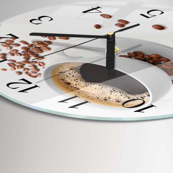 Wanduhr rund Kaffee