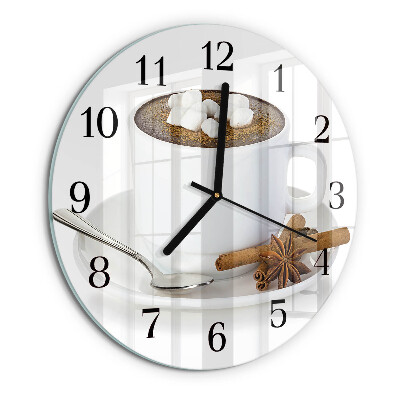 Wanduhr rund Schokolade