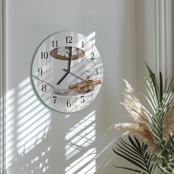 Wanduhr rund Schokolade