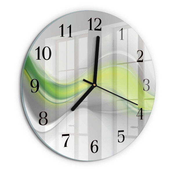 Wanduhr rund Farbwellen