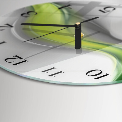 Wanduhr rund Farbwellen
