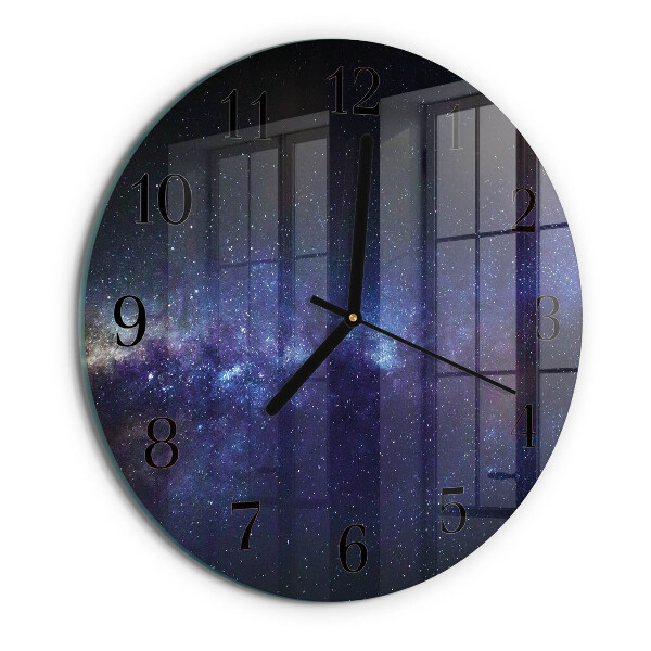 Wanduhr rund Galaxis