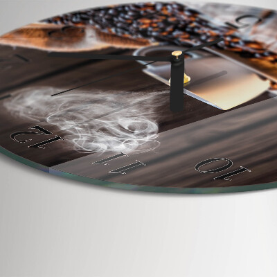 Wanduhr rund Kaffeeliebe