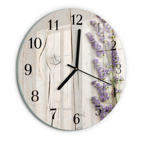 Wanduhr rund Lavendel