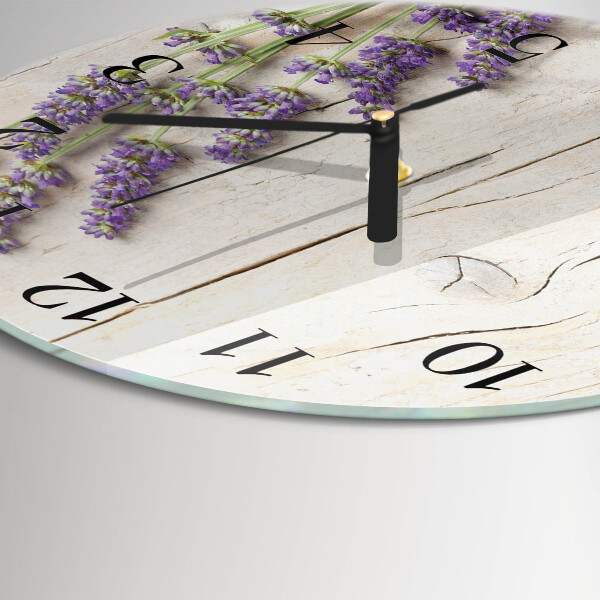 Wanduhr rund Lavendel