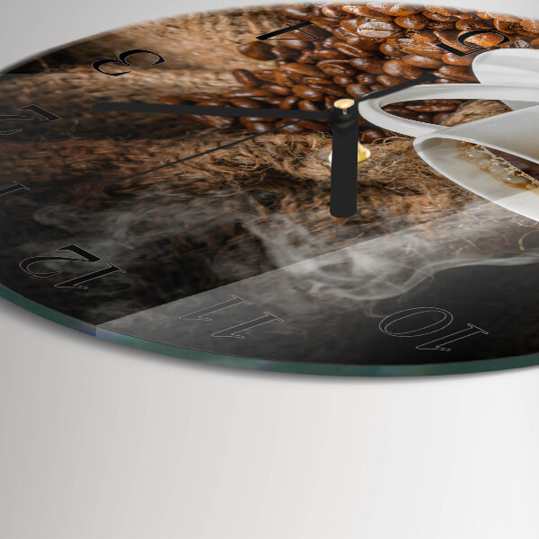 Wanduhr rund Kaffee