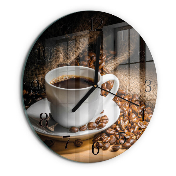 Wanduhr rund Kaffee