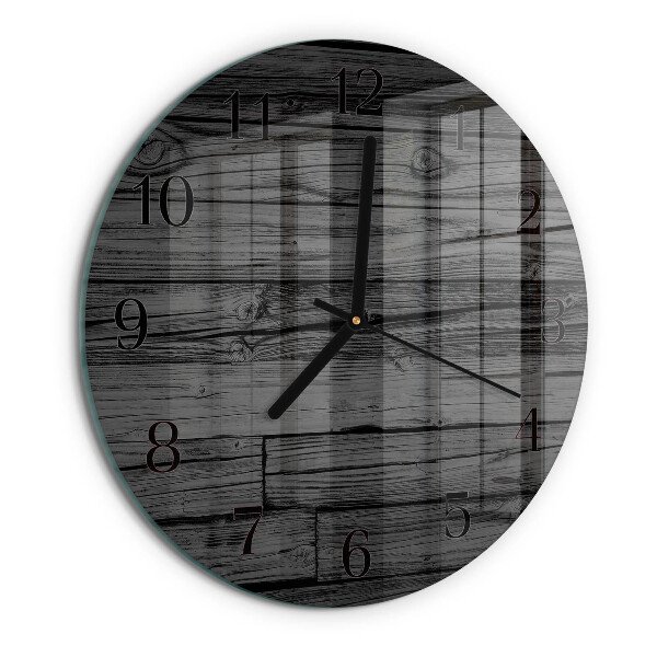 Wanduhr rund Holz