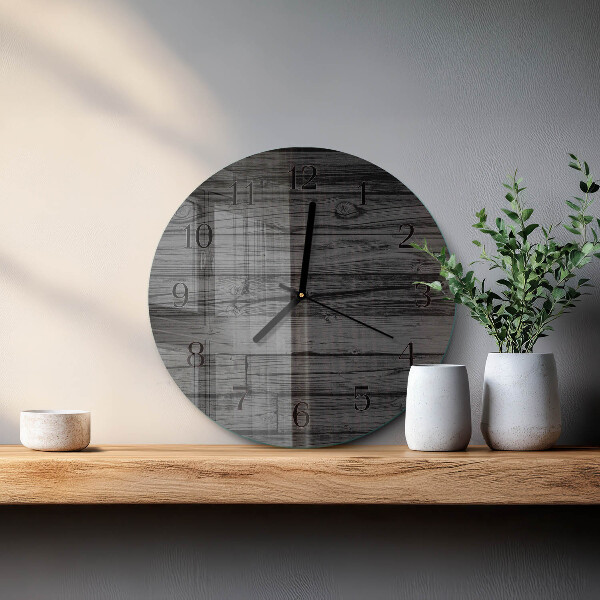 Wanduhr rund Holz