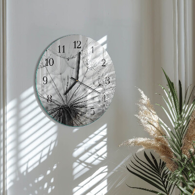 Wanduhr rund Löwenzahn