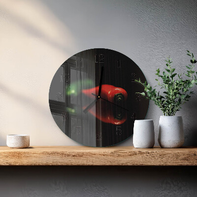 Wanduhr rund Pfeffer