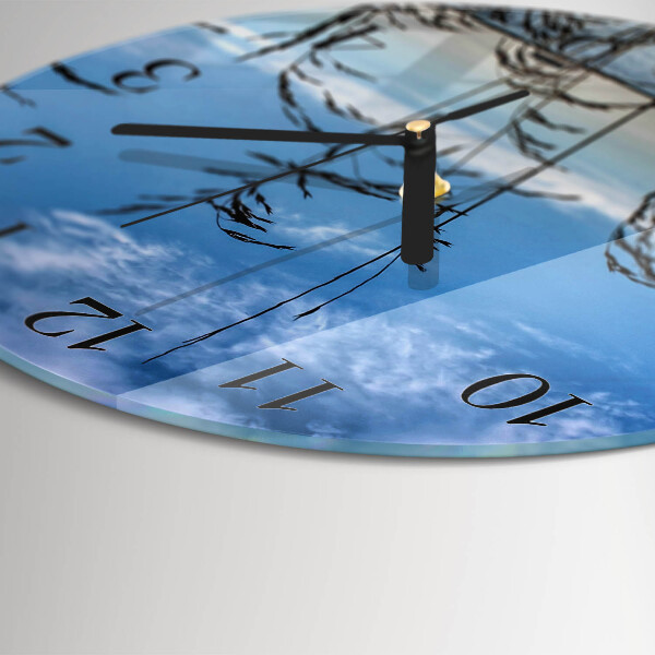 Wanduhr rund Gras