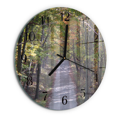 Wanduhr rund Waldweg