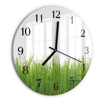 Wanduhr rund Blumenkunst
