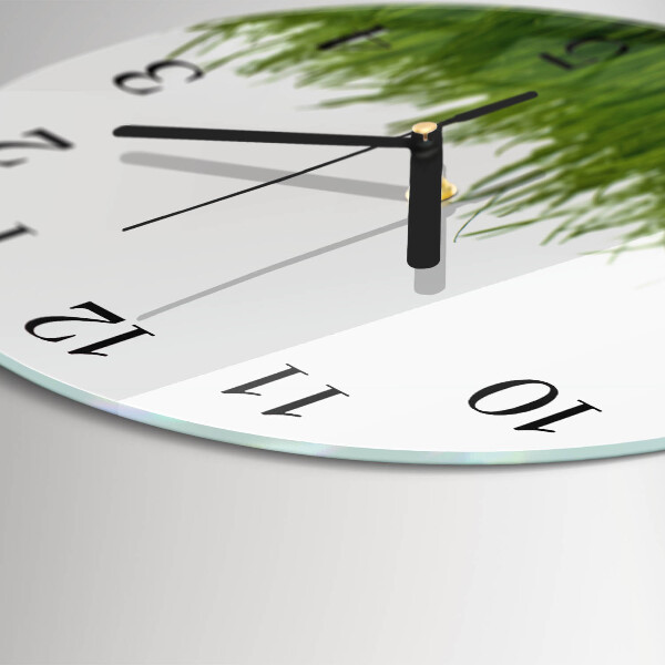 Wanduhr rund Blumenkunst