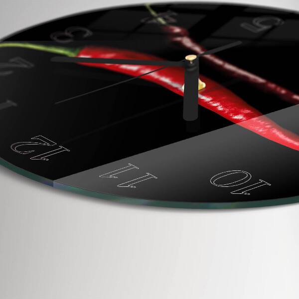 Wanduhr rund Chili-Pfeffer