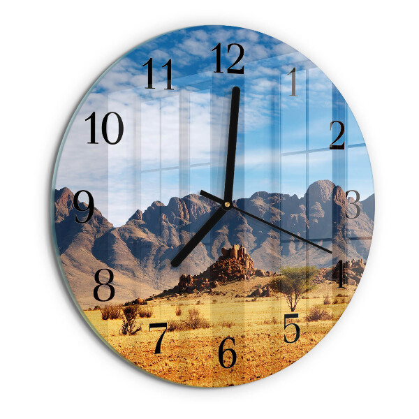 Wanduhr rund Gebirge