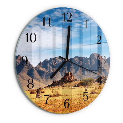 Wanduhr rund Gebirge