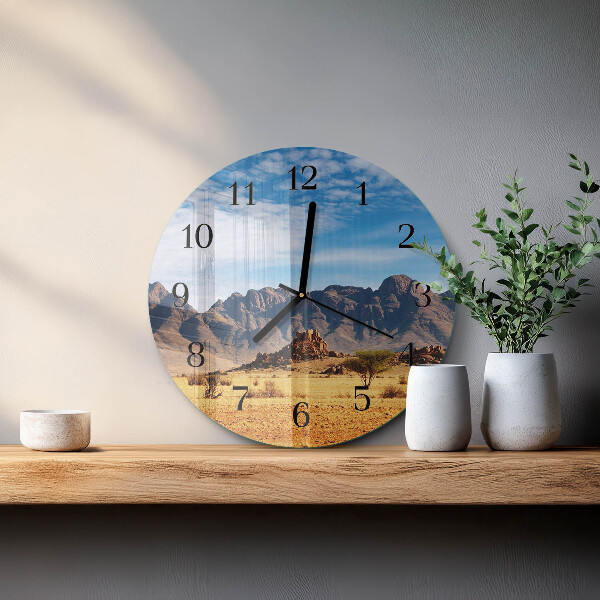 Wanduhr rund Gebirge