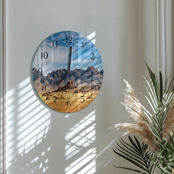 Wanduhr rund Gebirge