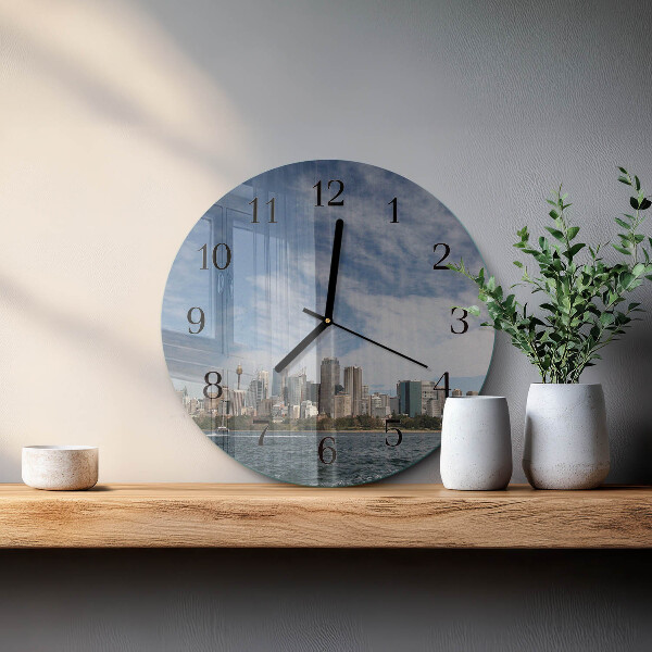 Wanduhr rund Stadt