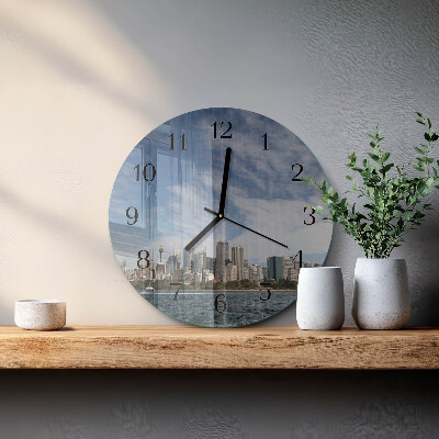 Wanduhr rund Stadt