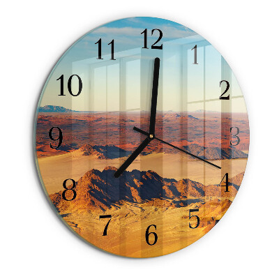 Wanduhr rund Wüste