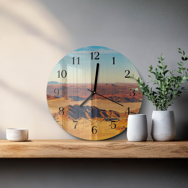 Wanduhr rund Wüste