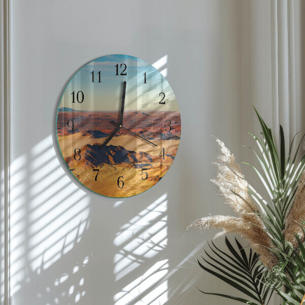 Wanduhr rund Wüste
