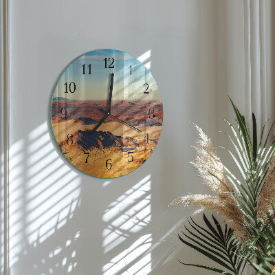 Wanduhr rund Wüste