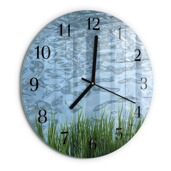 Wanduhr rund Graswasser