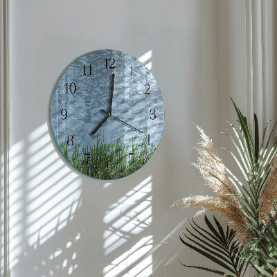 Wanduhr rund Graswasser