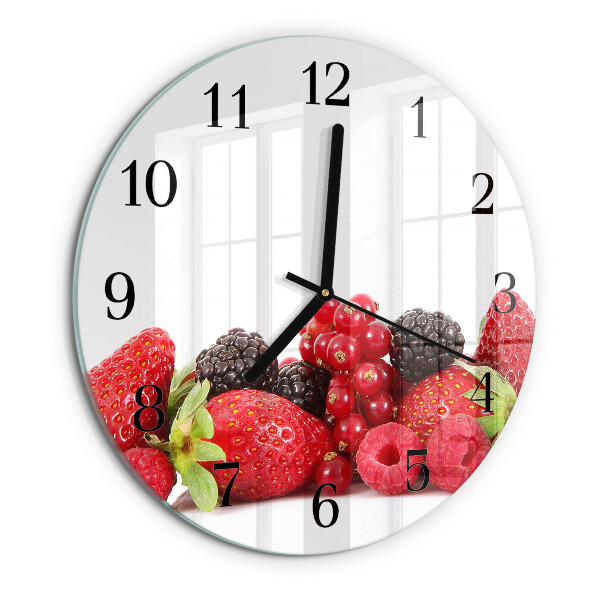 Wanduhr rund Obst