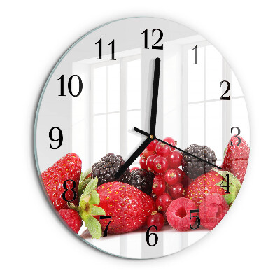 Wanduhr rund Obst