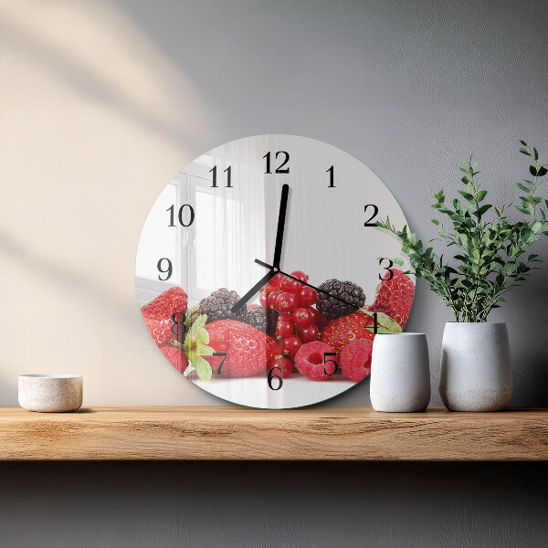 Wanduhr rund Obst