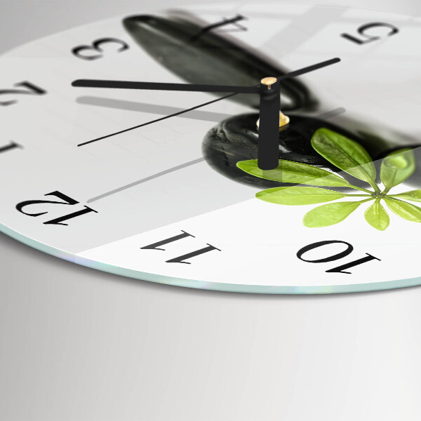 Wanduhr rund Steine