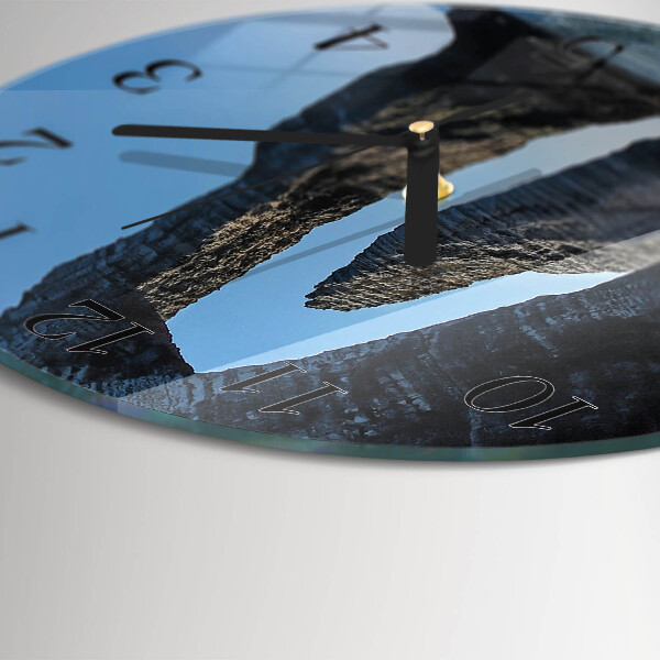 Wanduhr rund Stein