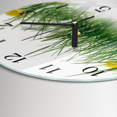 Wanduhr rund Gras