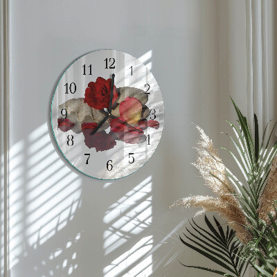 Wanduhr rund Rose Bowl