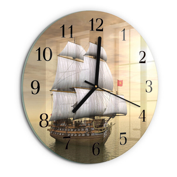 Wanduhr rund Schiff