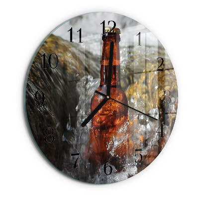 Wanduhr rund Bier