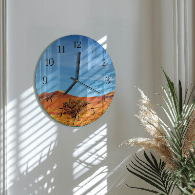 Wanduhr rund Wüste