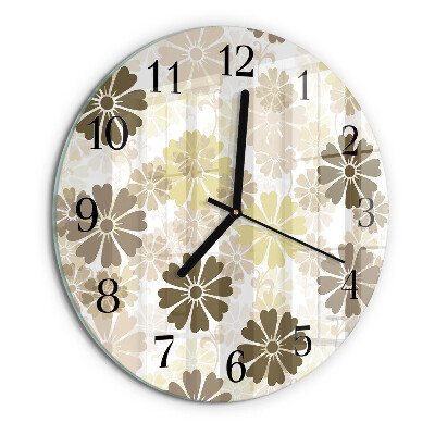 Wanduhr rund Blumenkunst
