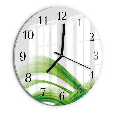 Wanduhr rund Abstrakte Welle