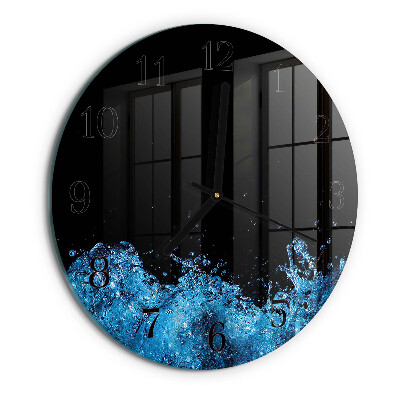 Wanduhr rund Wasser