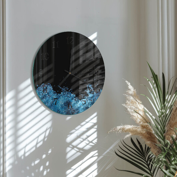 Wanduhr rund Wasser