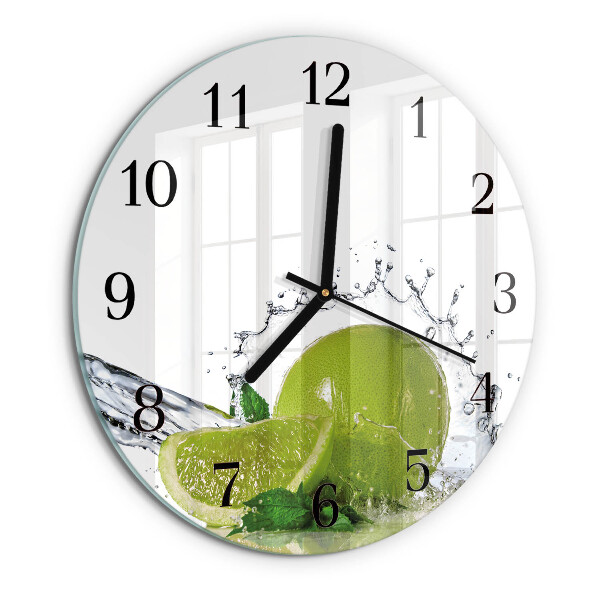 Wanduhr rund Kalkwasser