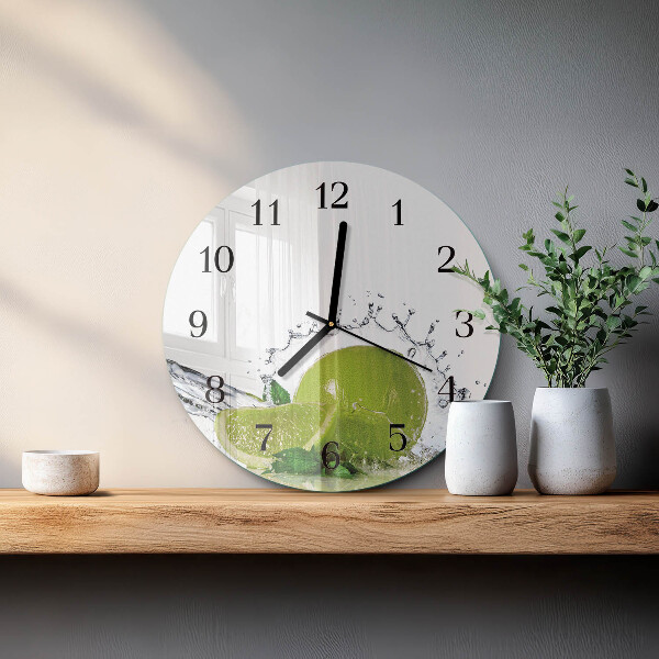 Wanduhr rund Kalkwasser